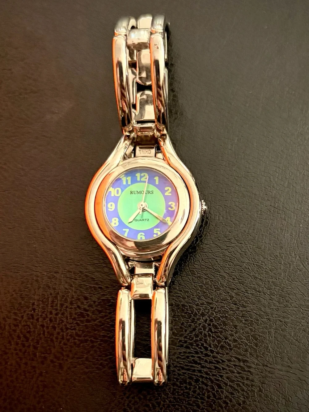 Y2K Rumours Silver Bracelet Watch with Colorful Dial
